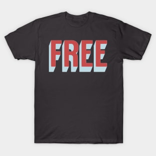 FREE Typography in 3D Design T-Shirt